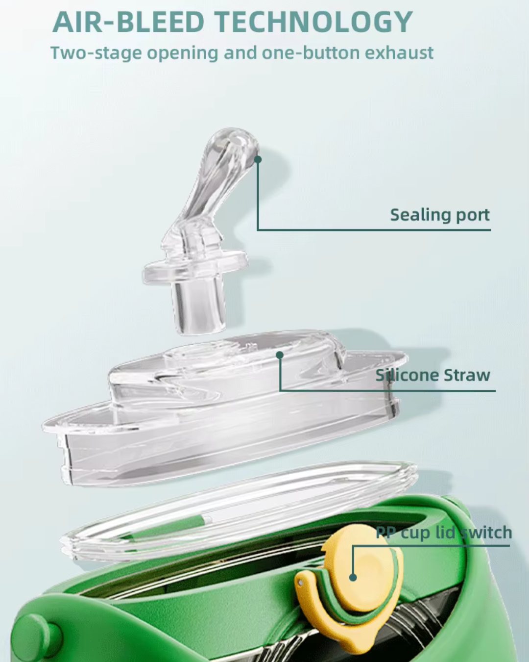 Dinosaur Straw Round Bottle