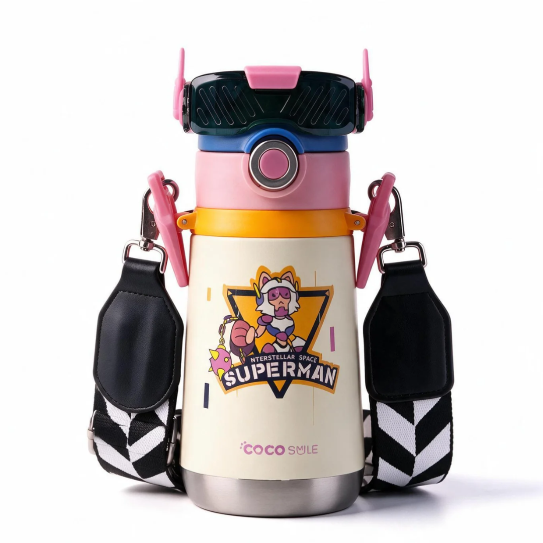 Superman Cartoon Vacuum Insulated Stainless Steel Thermos Cup