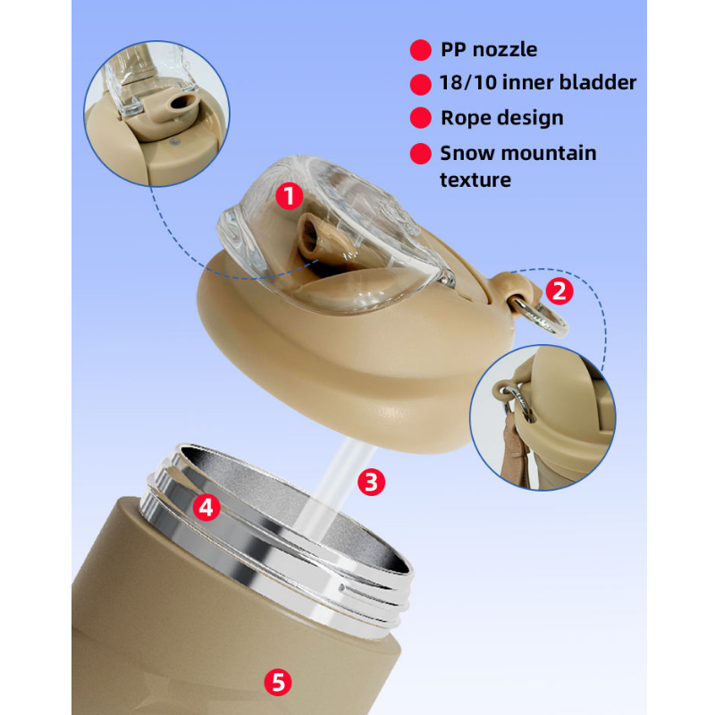 Stainless steel straw cup
