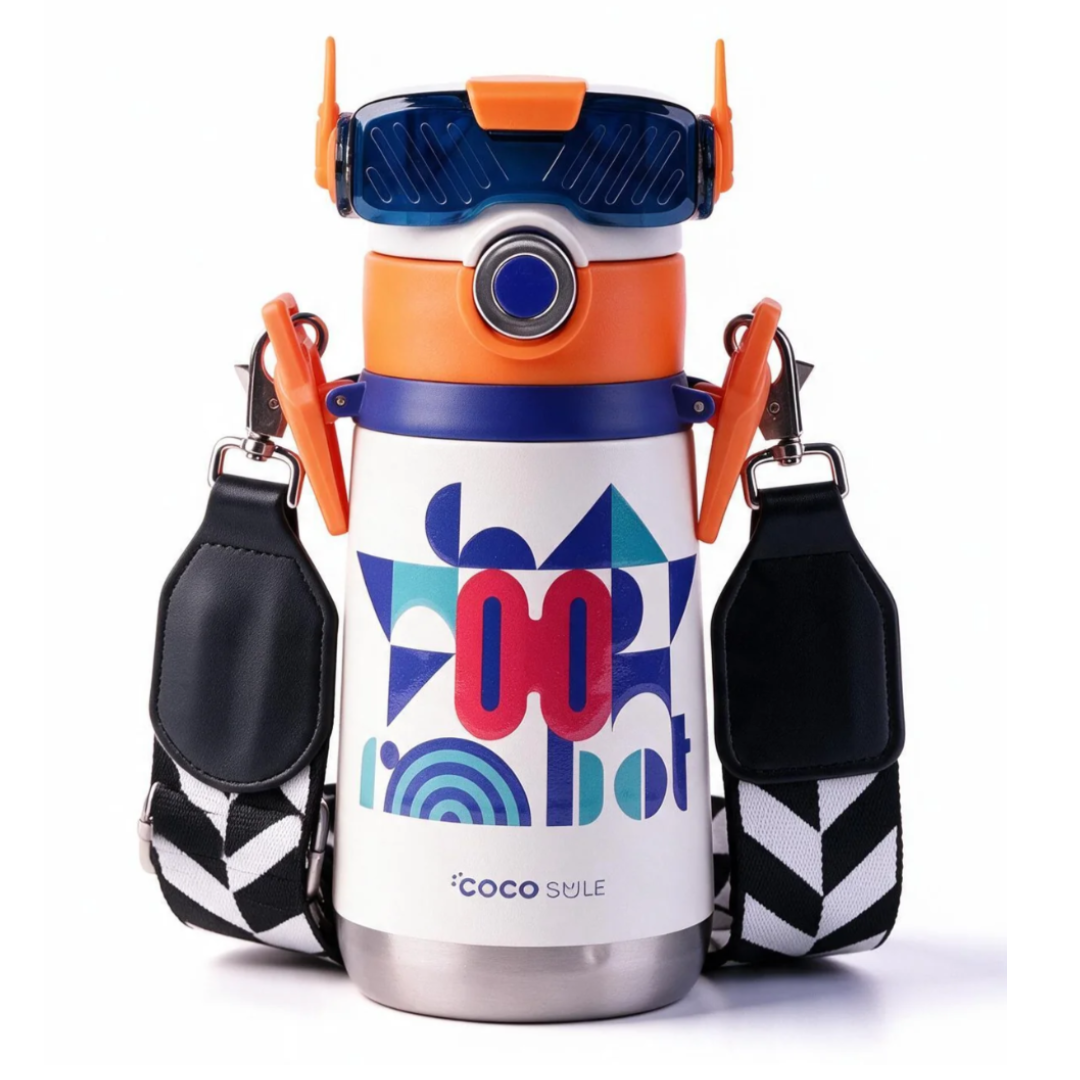 Coco Robot Double Eye Vacuum Insulated Stainless Steel Kids Thermos Cup