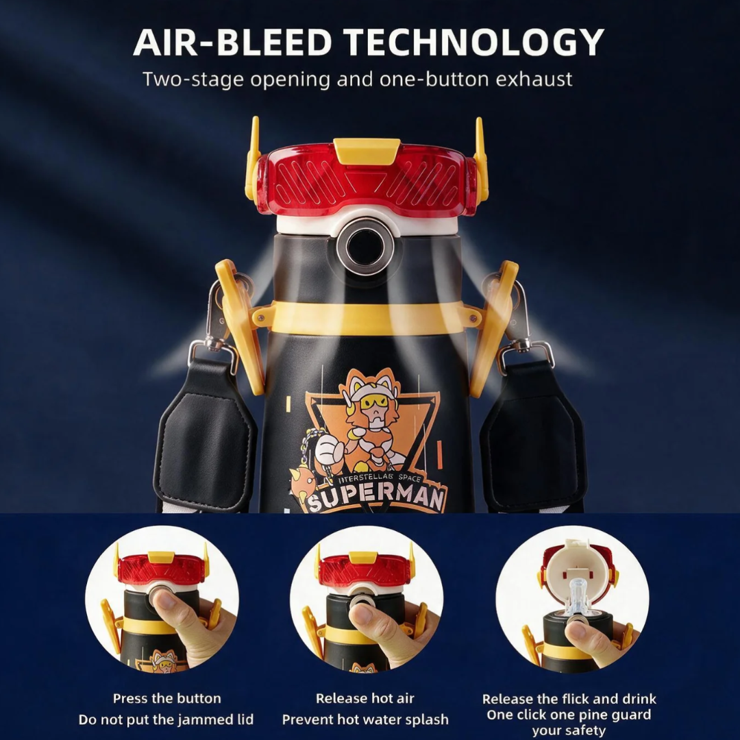 Superman Cartoon Vacuum Insulated Stainless Steel Thermos Cup
