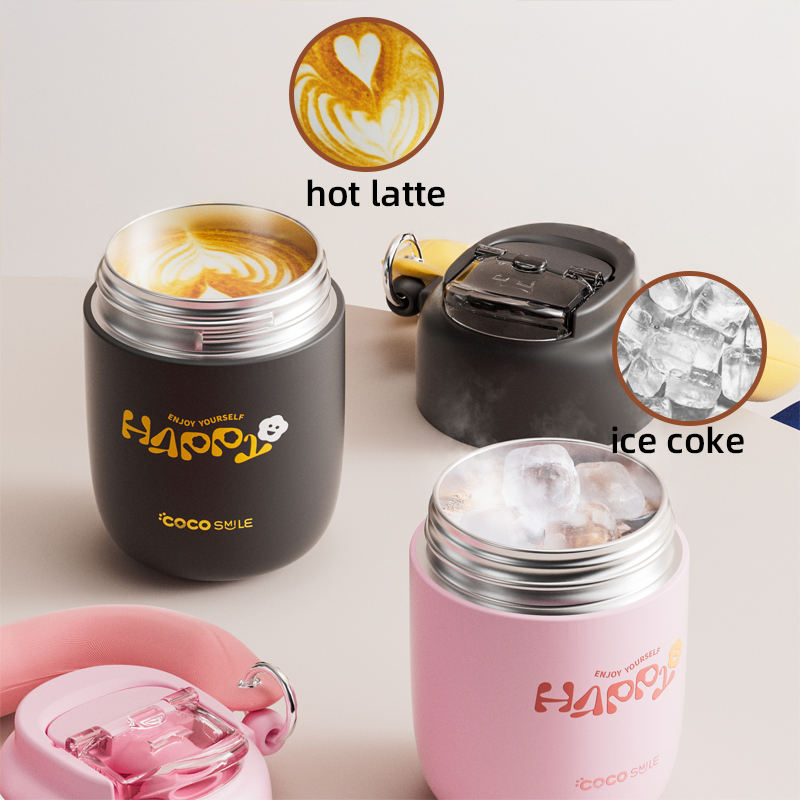 Stainless steel cup with handle