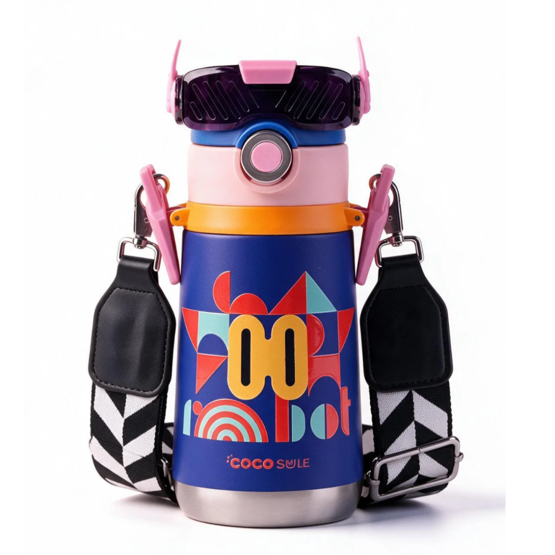 Coco Robot Double Eye Vacuum Insulated Stainless Steel Kids Thermos Cup