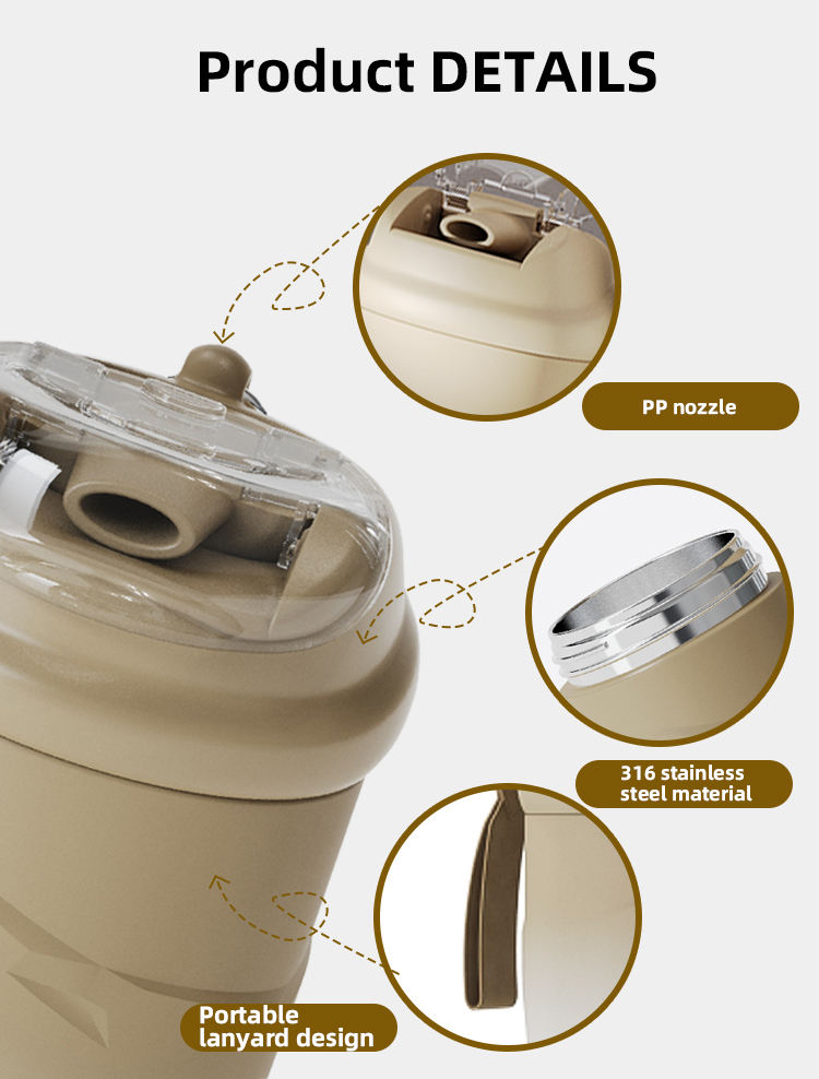 Stainless steel straw cup