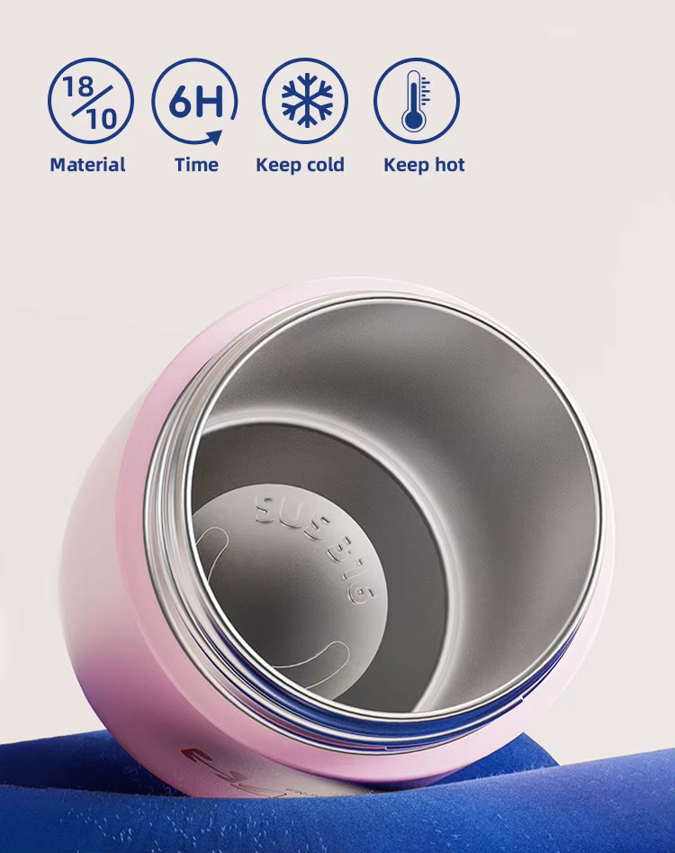 Stainless steel cup with handle