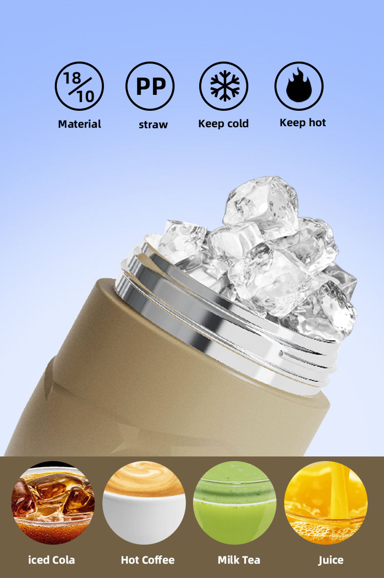 Stainless steel straw cup