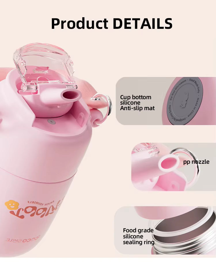 Stainless steel cup with handle