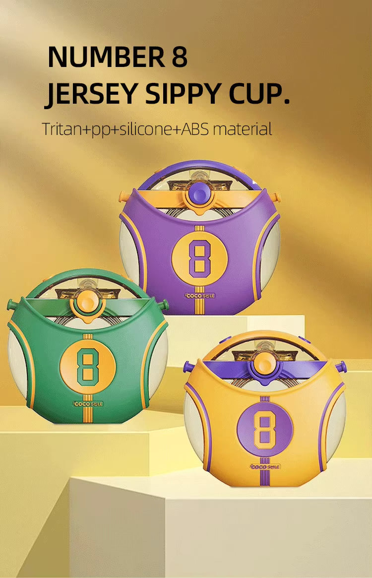 Number 8 jersey Straw Round Bottle