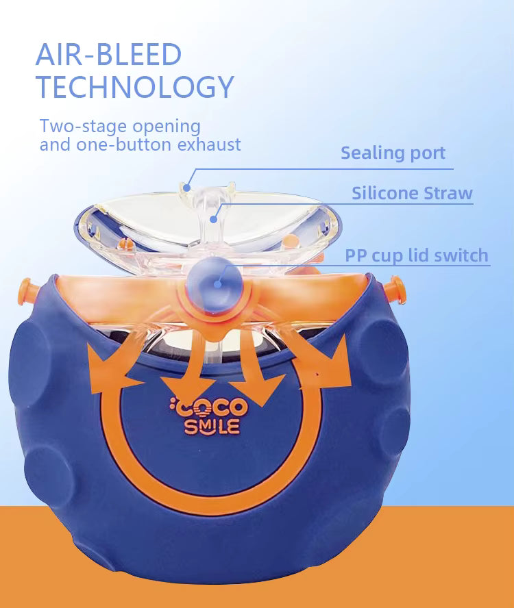 Astronaut Straw Round Bottle