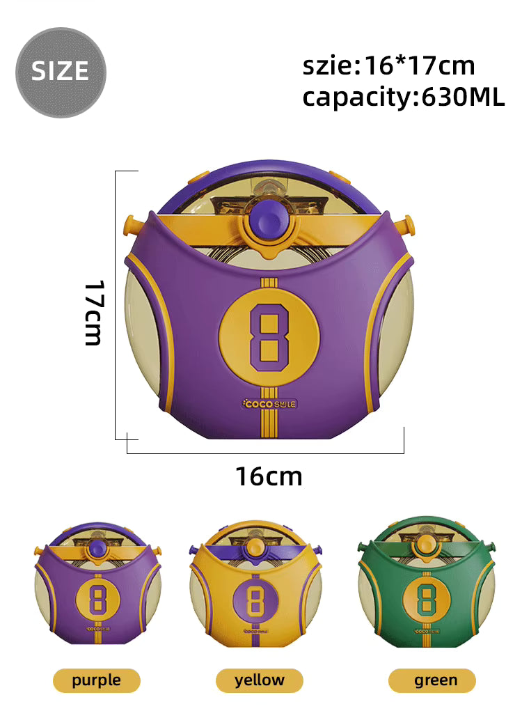 Number 8 jersey Straw Round Bottle