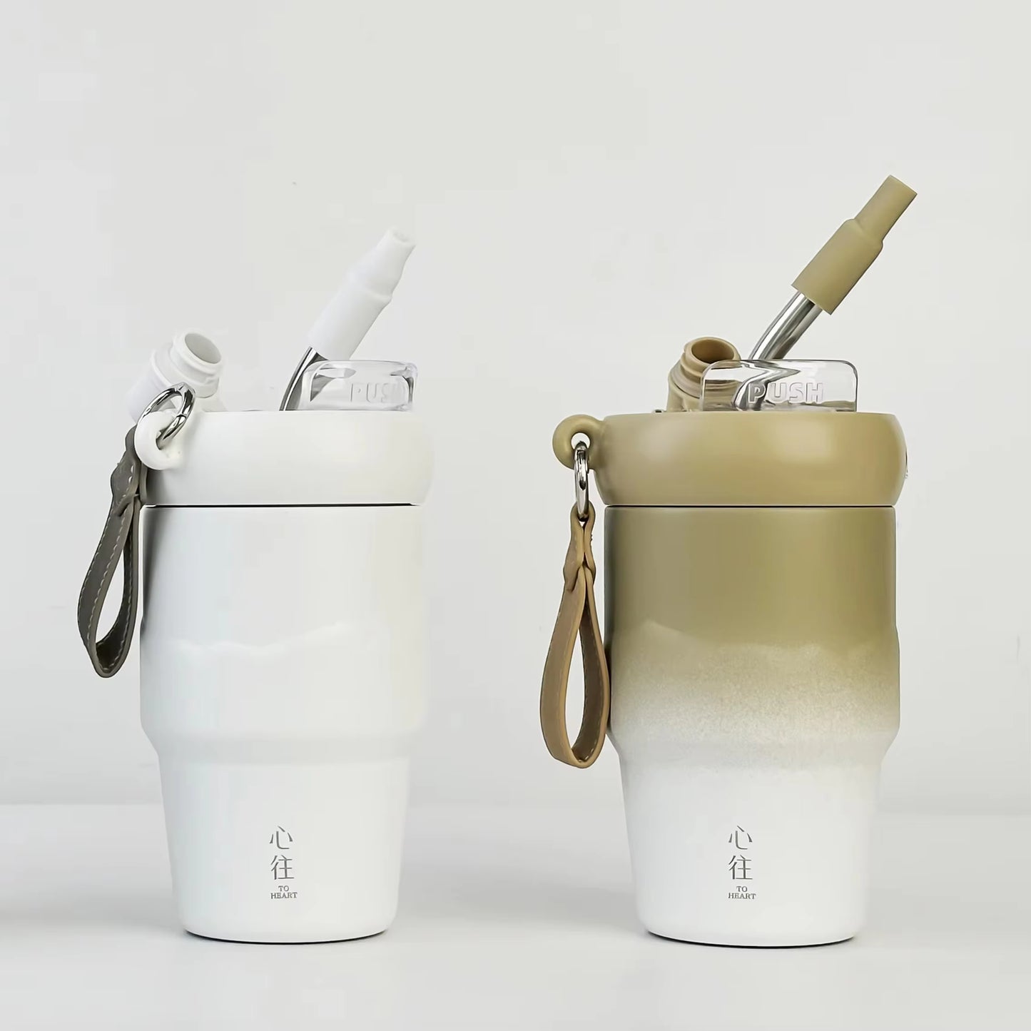 Stainless steel straw cup
