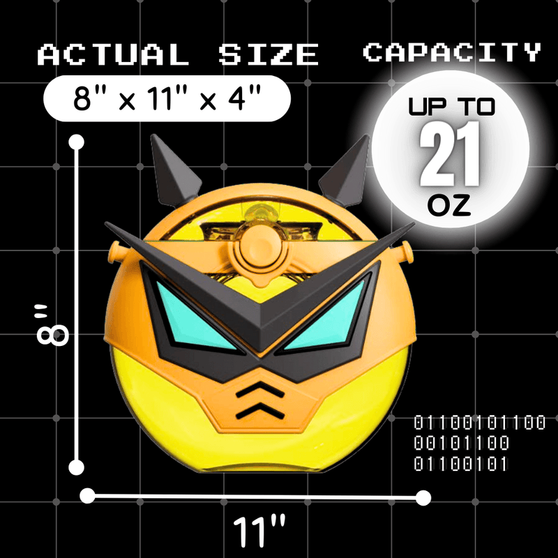 Robot Straw Round Bottle