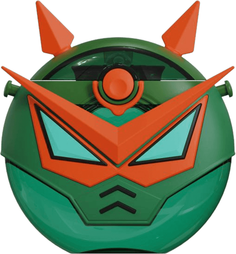 Robot Straw Round Bottle