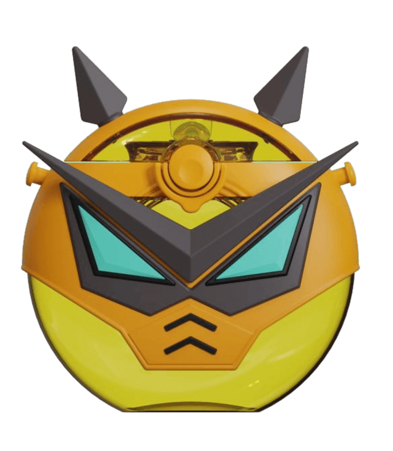 Robot Straw Round Bottle