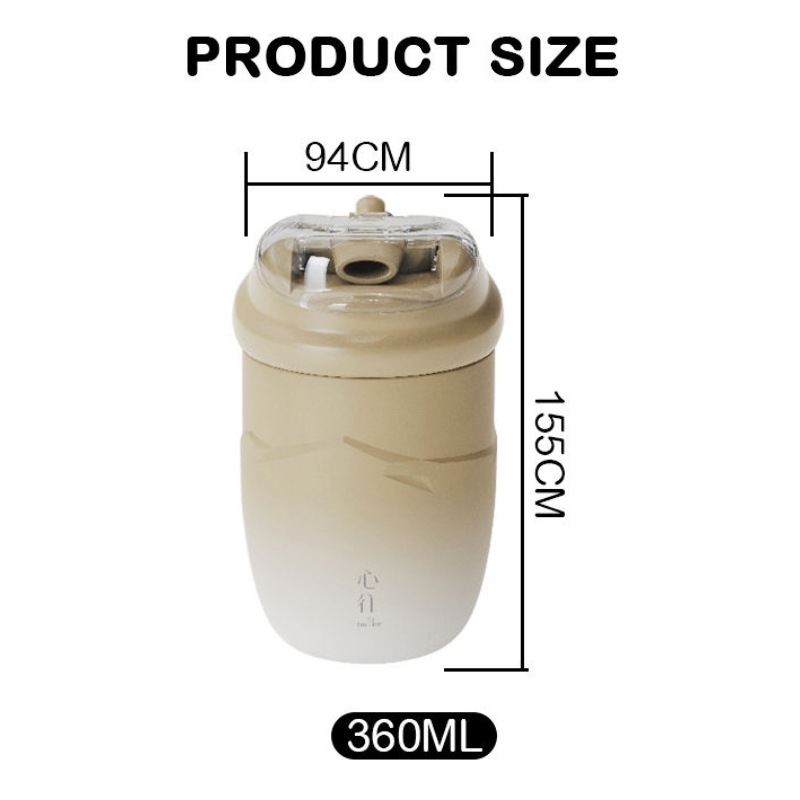 Stainless steel straw cup