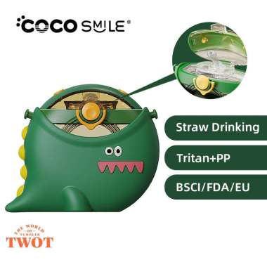Dinosaur Straw Round Bottle
