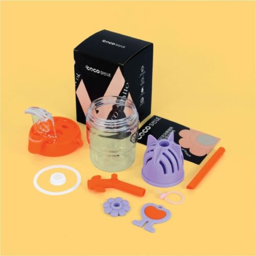 Flower Water Cup With Straw - 550ML