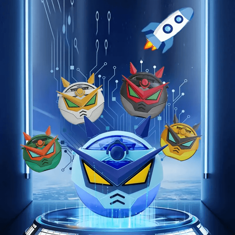 Robot Straw Round Bottle